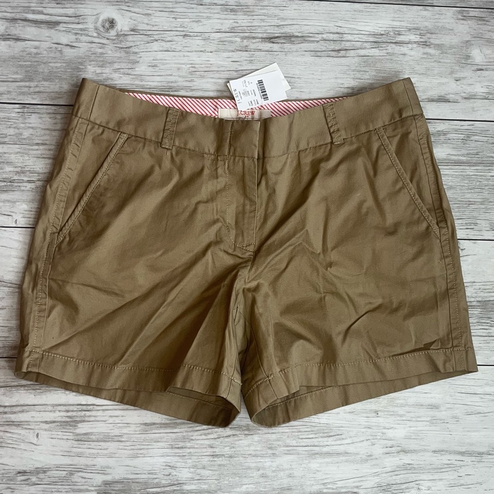 J Crew Factory Khaki Shorts Size 8 NWT
